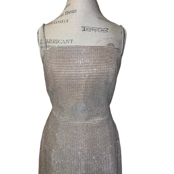 Lulus 'Earned Your Win' Metallic Lace Cocktail Dress Size L New - Picture 5 of 12